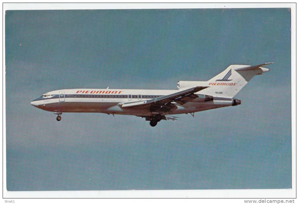 TRANSPORT AIRPLANE BOEING 727-51 PIEDMONT AIRLINES USA OLD POSTCARD - 1946-....: Modern Era