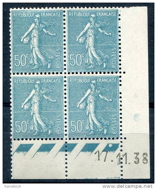 France                   362  **           Bloc De 4, Coin Daté       17.11.38 - 1930-1939