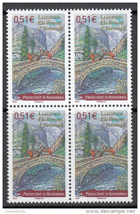 Andorra 2009 - Yvert: 667-668, 669, 672, 674, 675 (6v.) - Bloques De 4 -  ** MNH - Ungebraucht