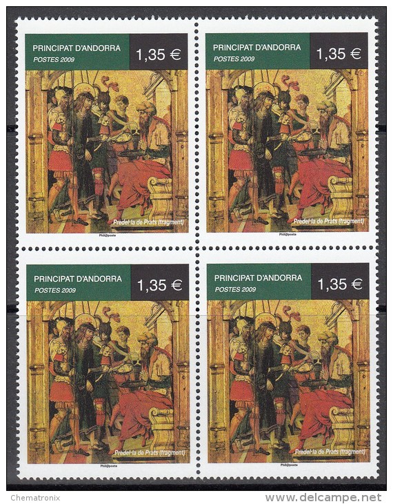 Andorra 2009 - Yvert: 667-668, 669, 672, 674, 675 (6v.) - Bloques De 4 -  ** MNH - Neufs