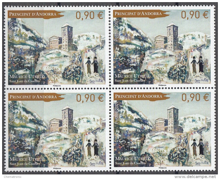 Andorra 2009 - Yvert: 667-668, 669, 672, 674, 675 (6v.) - Bloques De 4 -  ** MNH - Ongebruikt