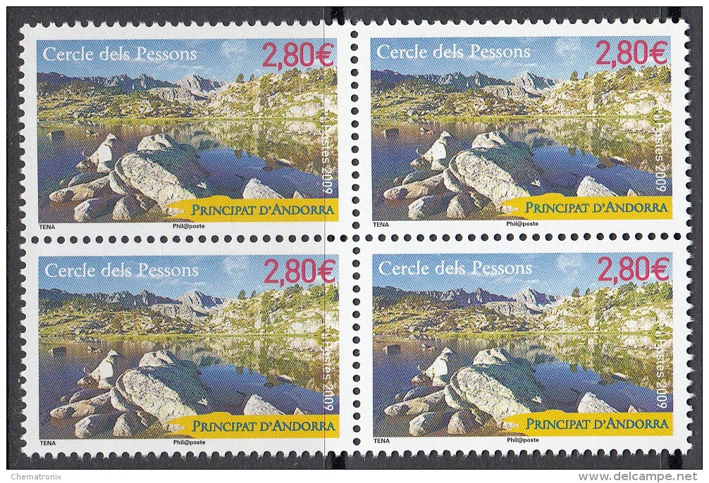 Andorra 2009 - Yvert: 676-680  (5v.) - Bloques De 4 -  ** MNH - Ongebruikt