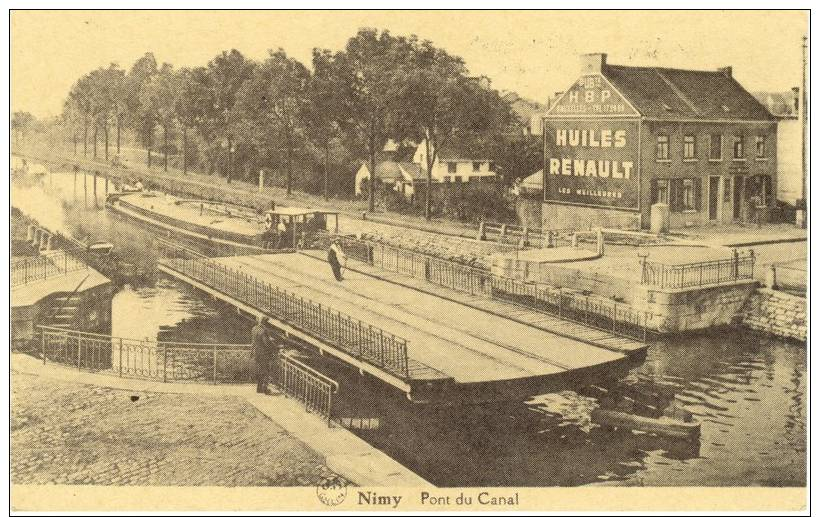 Nimy - Pont Du Canal. Peniche - Autres & Non Classés