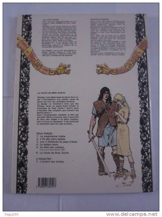 BD -  THORGAL N° 6 LA CHUTE DE BREK ZARITH En édition Originale - Thorgal