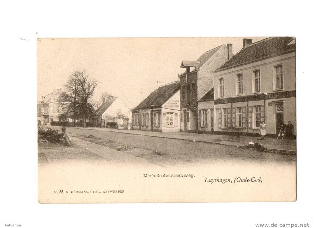 Mortsel Oude-god  Mechelsche Steenweg Met Café St Eloi Van Joostens- Koekelenberg Gelopen Kaart 1908 - Mortsel