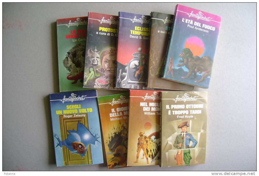 PFB/12 Collana FANTAPOCKET Longanesi 9 N.ri Anni '70/Carter/Anderson/Zelazny/Moorcock/Tenn/Hoyle/FANTASCIENZA - Sci-Fi & Fantasy