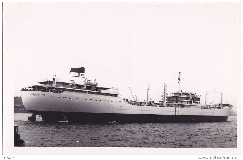 ¤¤  -   Carte Photo Du Pétrolier  " CAROLINE OETKER "  -  Bateau De Commerce    -  ¤¤ - Pétroliers