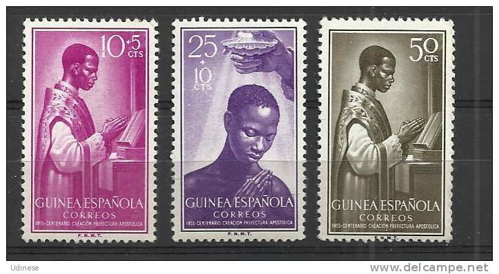 SPANISH GUINEA 1955 - APOSTOLIC PREFECTURE FERNANDO POO CENTENARY  - CPL. SET - MH MINT HINGED - Guinea Española