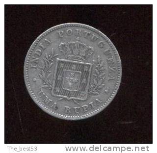 Indes Portugaises  - 1 Rupia  -  Argent  - 1882  -  TTB - Inde