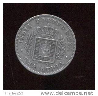 Indes Portugaises  - 1 Rupia  -  Argent  - 1882  -  TTB - Indien