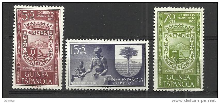 SPANISH GUINEA 1956 - STAMP DAY  - CPL. SET - MH MINT HINGED - Guinée Espagnole