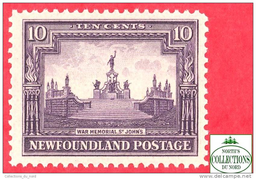 Canada  Newfoundland # 153 Scott /Unisafe - Mint - 10 Cents - War Memorial - Dated 1928 / Monument Guerre - 1908-1947