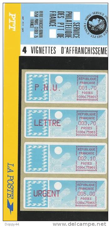 VIGNETTES TP DISTRIBUTEUR  N°88/91   PLAQUETTE VENDUE PAR LA POSTE EN  1985 . - 1985 Papier « Carrier »