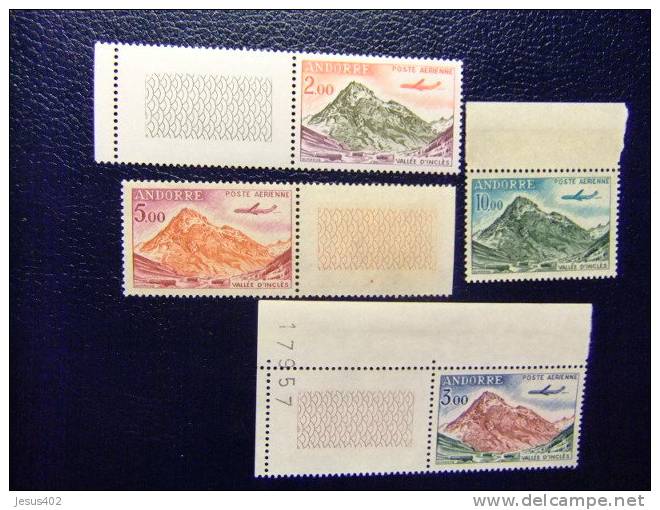 ANDORRA  FRANCESA        YV   PA  5 - 8 ** AEREOS - Unused Stamps