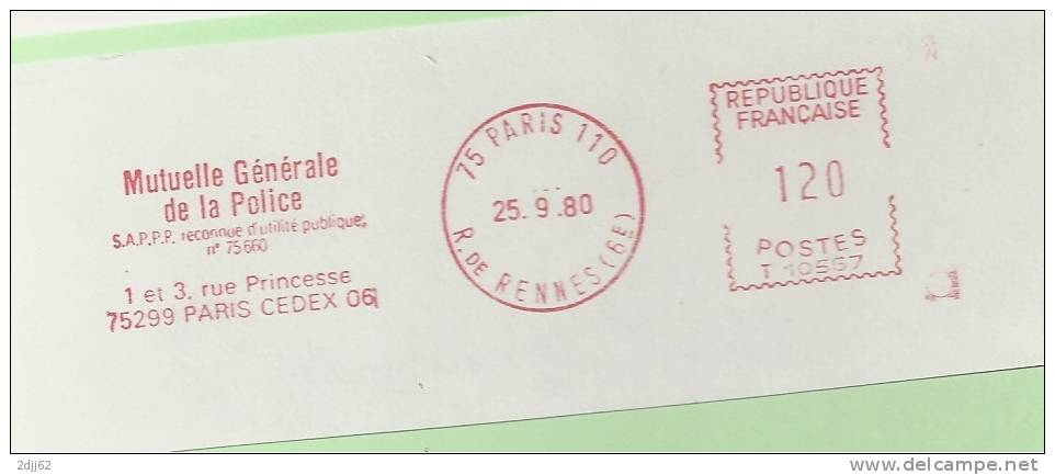 Police, Mutuelle- EMA Havas - Fragment 14  X 4,5  (K036) - Police - Gendarmerie