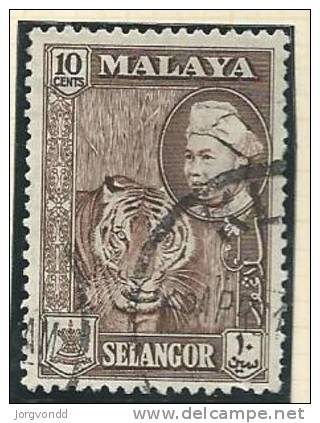 Selangor 1957 (84 B) Gest.° - Selangor