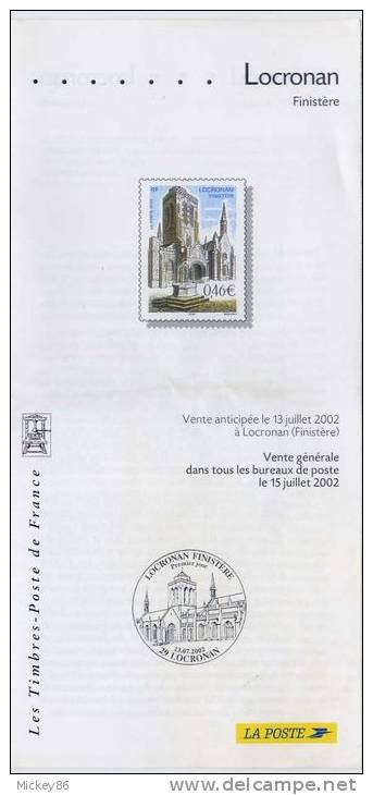 2002--Notice PhilatÃ©lique En 4 Langues DestinÃ©e Aux Bureaux De Poste---LOCRONAN--FinistÃ ¨re-29 - Postdokumente