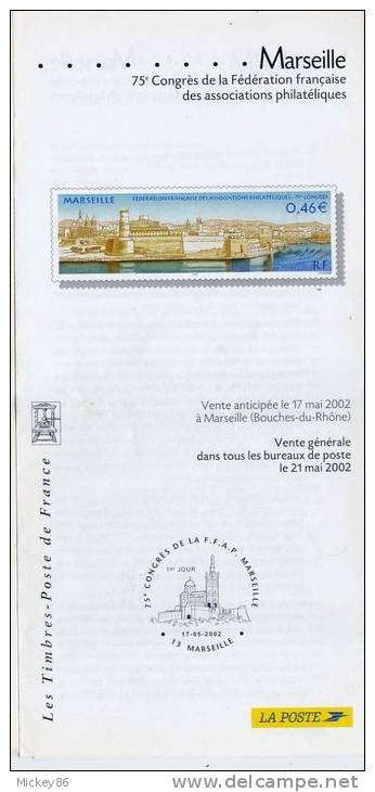 2002--Notice Philatélique En 4 Langues Destinée Aux Bureaux De Poste---MARSEILLE--Bouche S Du Rhône--13 - Documents De La Poste