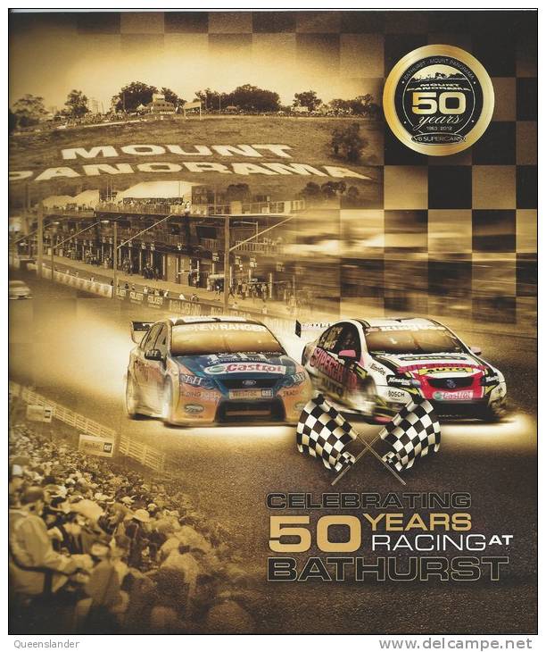 Bathurst 50 Years Of Racing  3 Mini Sheets In Folder Sold Out At Post Offices Complete Unopened - Presentation Packs