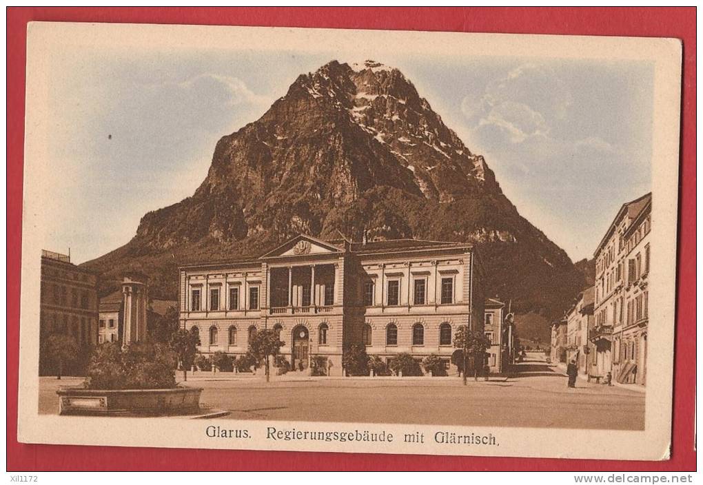 C0690 Glarus Regierungsgebäude Mit Glarnisch, Nicht Gelaufen. Müller  Foto-Karte - Other & Unclassified