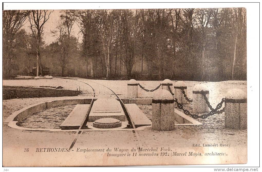 Rethonde - Emplacement Du Wagon - Rethondes