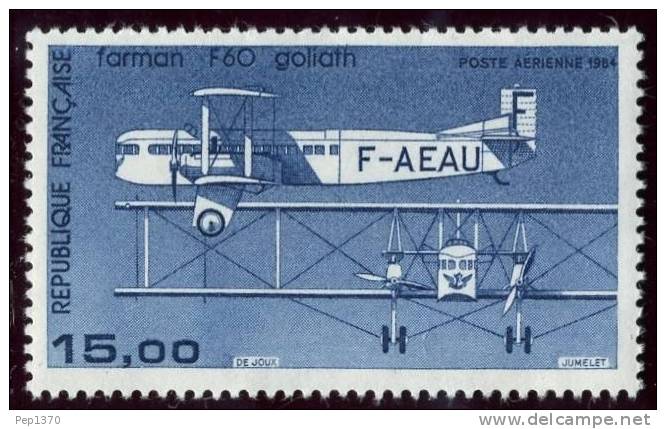 FRANCIA 1984 - FARMAN F 60 - YVERT PA 57** - (VALEUR FACIALE) - 1960-.... Neufs