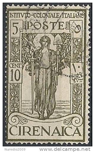 1926 CIRENAICA USATO PRO ISTITUTO COLONIALE 10 CENT - RR11157 - Cirenaica