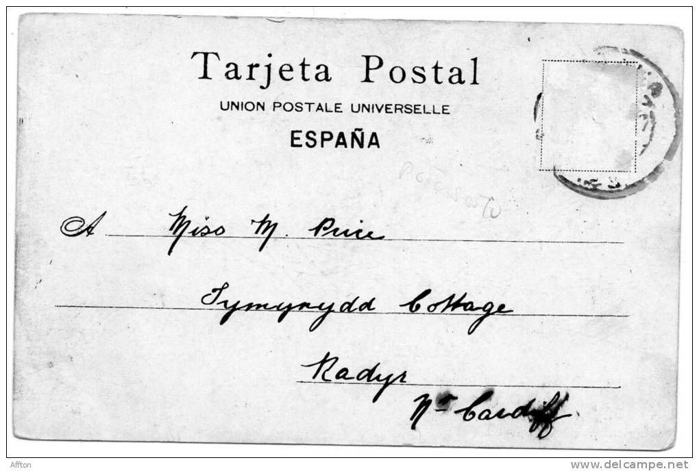 Huelva Vista General Del Muelle 1900 Postcard - Huelva