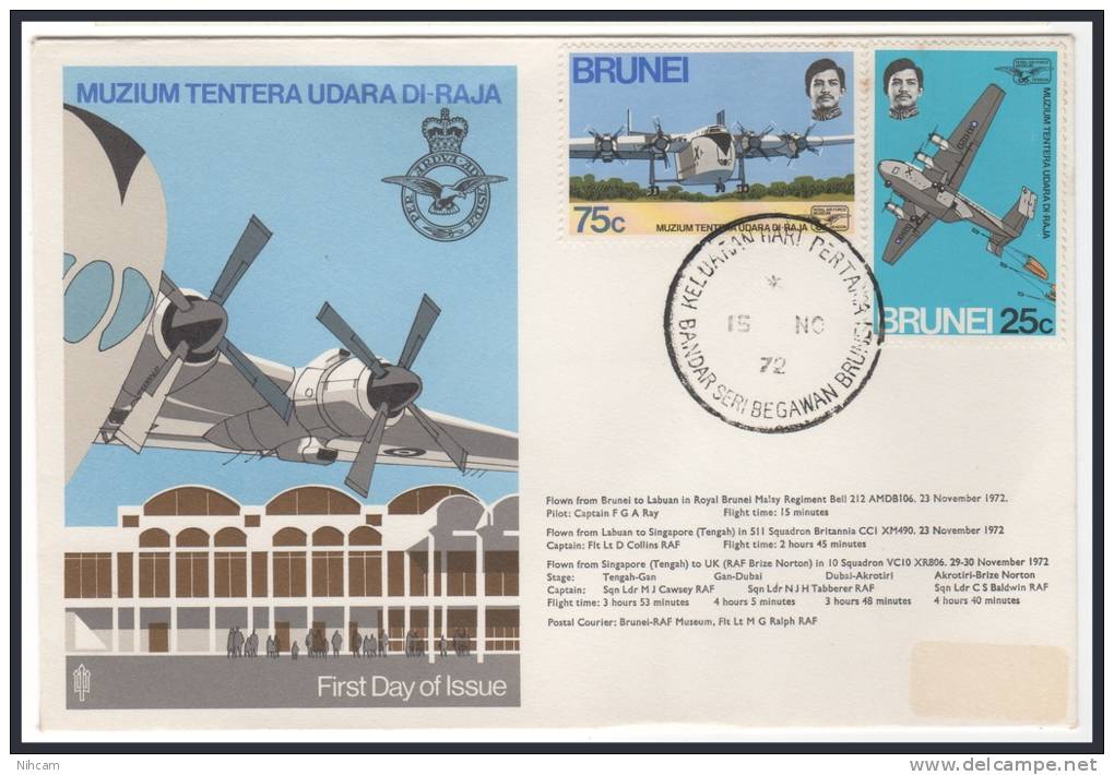 BRUNEI > OXFORD FDC ROYAL AIR FORCE 15/11/1972 - Brunei (1984-...)