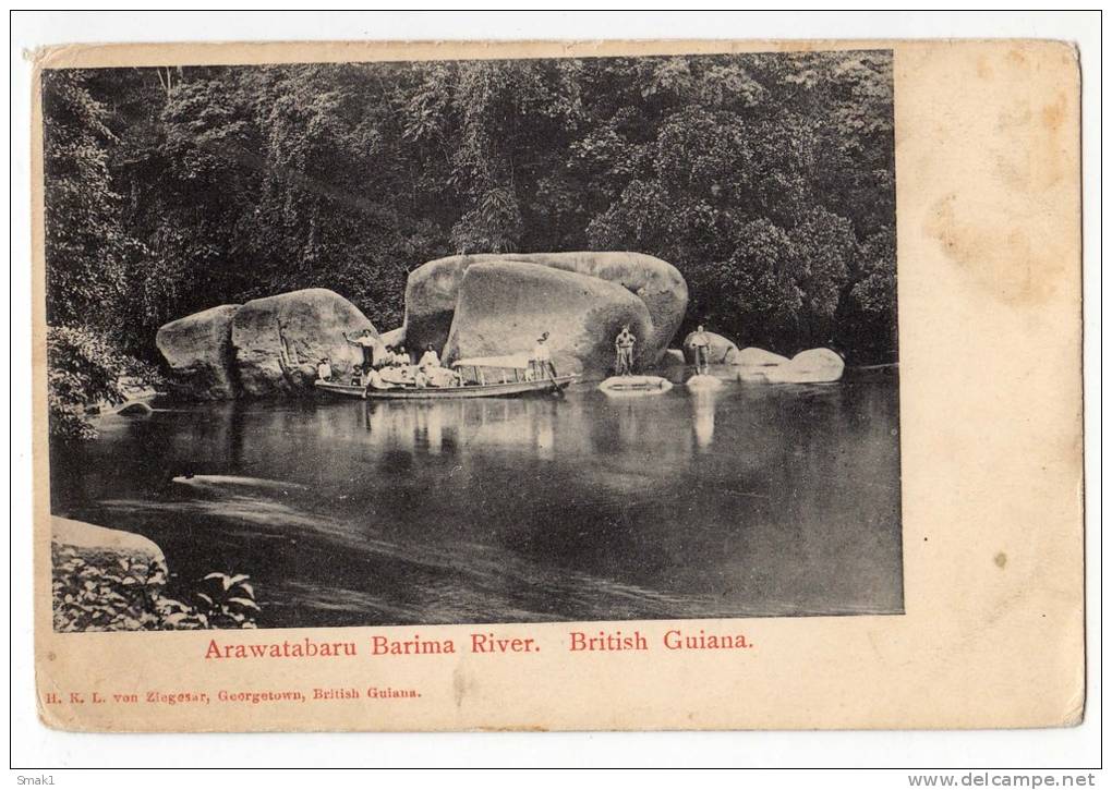 EUROPE UNITED KINGDOM BRITISH COLONY BRITISH GUIANA ARAWATABARU BARIMA RIVER OLD POSTCARD - Other & Unclassified