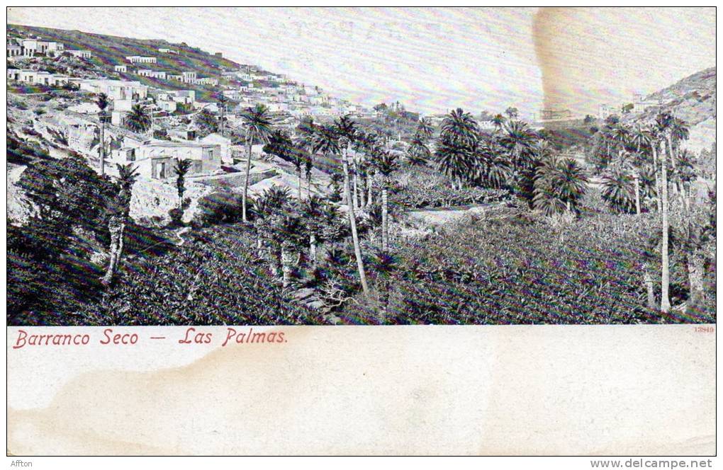 Barranco Seco Las Palmas 1900 Postcard - La Palma