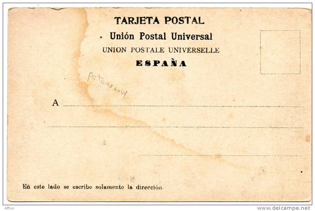 Barranco Seco Las Palmas 1900 Postcard - La Palma