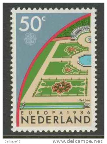 Nederland Netherlands Pays Bas 1986 Mi 1292 ** "Het Loo" Palace Garden, Apeldoorn / Garten / Jardin - Europa Cept - Kastelen