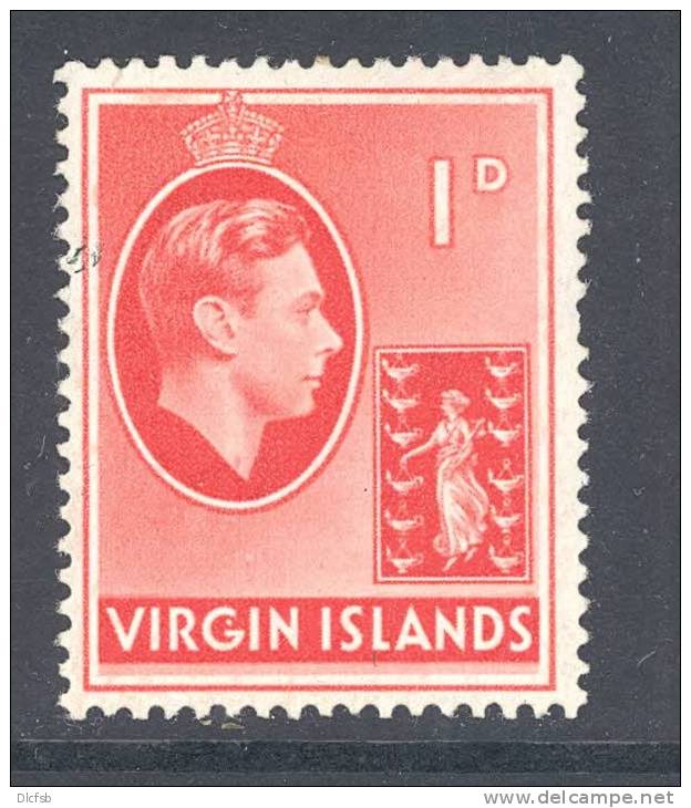 VIRGIN ISLANDS, 1938 1d (ordinary Paper) Light Mounted Mint - British Virgin Islands