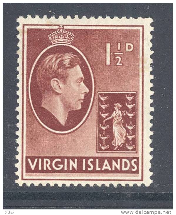 VIRGIN ISLANDS, 1938 1&frac12;D (chalky Paper) Mounted Mint - Iles Vièrges Britanniques