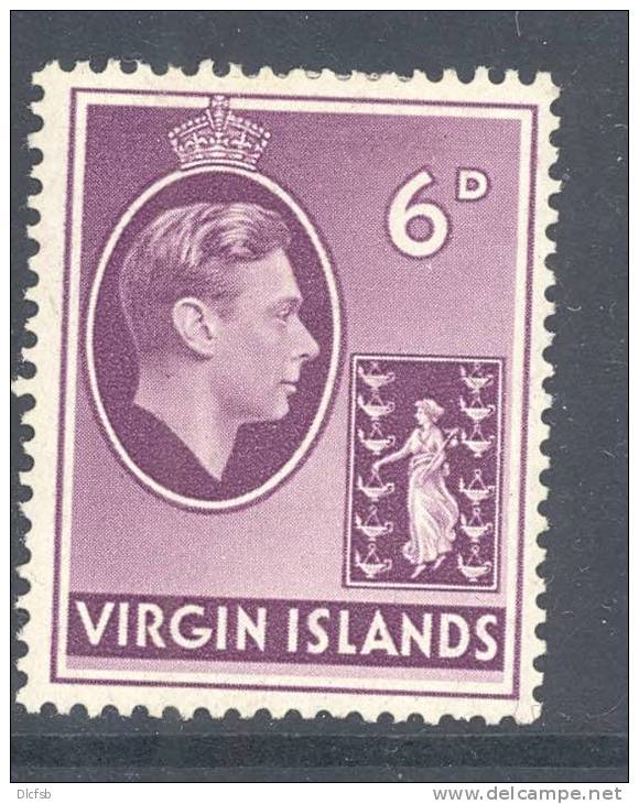 VIRGIN ISLANDS, 1938 6d (chalky Paper) Light Mounted Mint, Cat &pound;9.50 - Iles Vièrges Britanniques