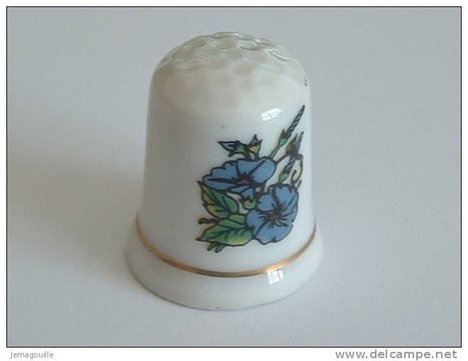 Dé à Coudre Porcelaine Fleurs - 2012.12 - D10 - Ditali Da Cucito