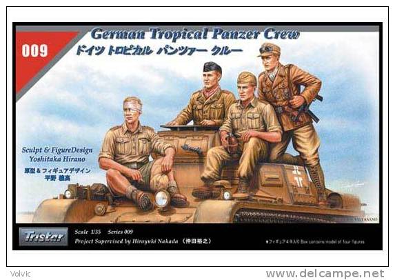 - TRISTAR - Figurines German Tropical Panzer Crew  - 1/35°- Réf 009 - Figurines