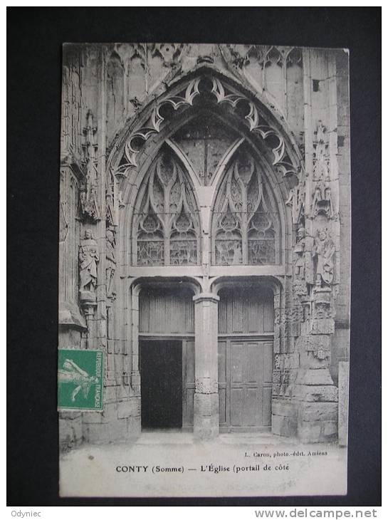 Conty(Somme)-L'Eglise(portail De Cote) 1916 - Picardie