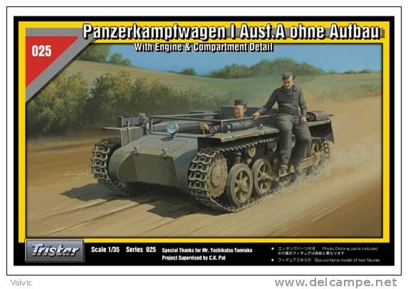 - TRISTAR - Maquette Char Panzerkampfwagen I Ausf.A Ohne Aufbau - 1/35°- Réf 025 - Veicoli Militari