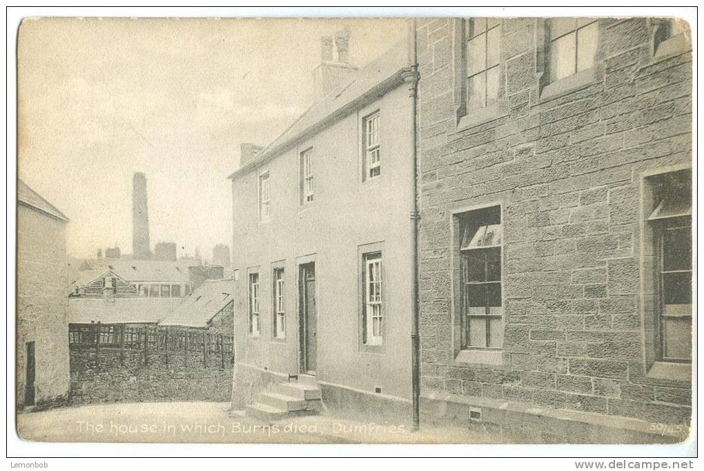 UK, Scotland, The House In Which Burns Died, Dumfries, Early 1900s Unused Postcard [13213] - Dumfriesshire