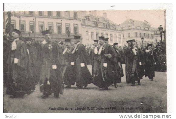 FUNERAILLES DU ROI LEOPOLD II    22 DECEMBRE 1909  LA MAGISTRATURE - Feesten En Evenementen