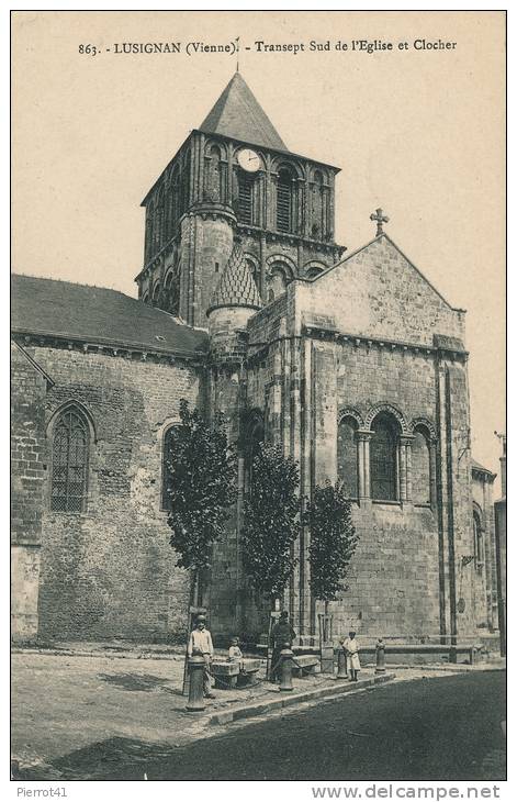 LUSIGNAN - Transept Sud De L'Église Et Clocher (animation) - Lusignan