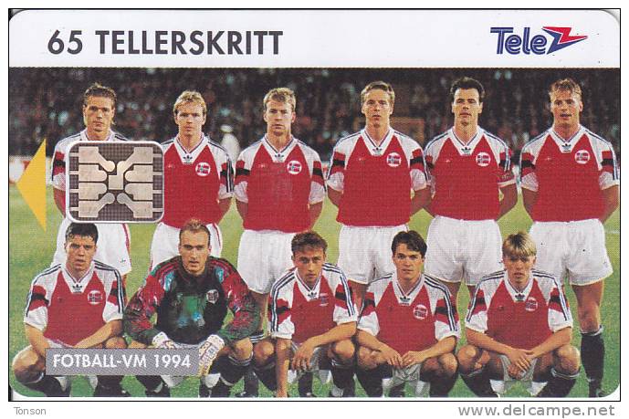 Norway, N031, Drillos 1994, Football, CN : 45100830, 2 Scans.  Priced : 80NOK - Norvegia