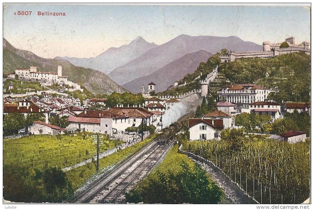 Bellinzona - Ferrovia Per Locarno               1911 - Bellinzone