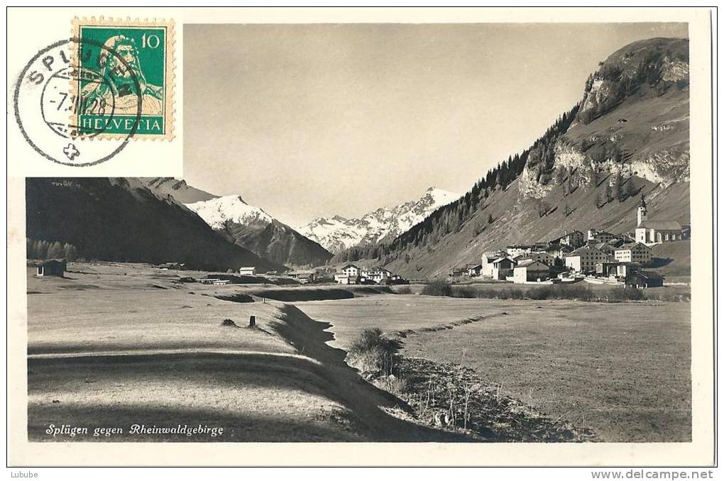 Splügen - Gegen Rheinwaldgebirge             1928 - Rheinwald