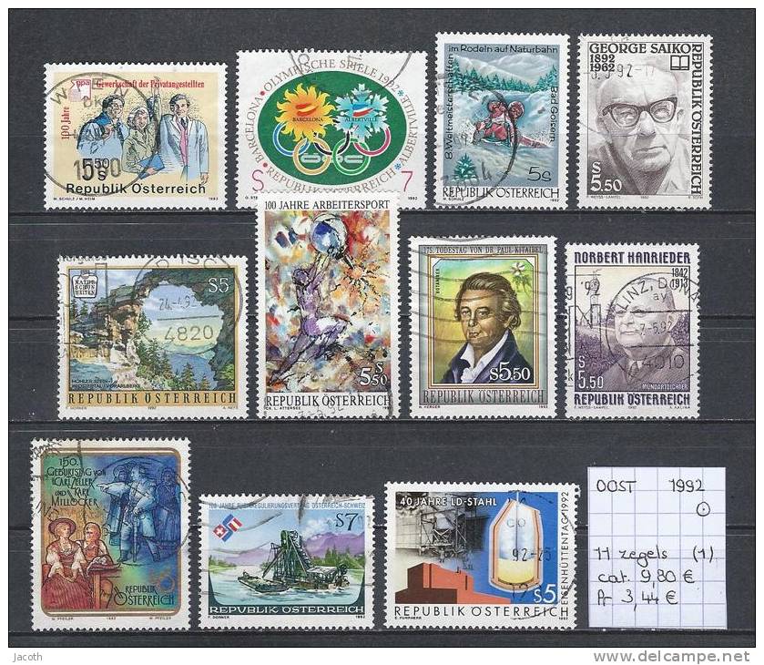 Oostenrijk 1992-1 - 11 Zegels Gest./obl./used - Used Stamps