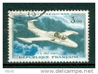 FRANCE, 1960-1964, N° 39 Oblitéré, Poste Aérienne (Yvert Et Tellier) Prototype Avion, MS 760 Paris - 1960-.... Oblitérés