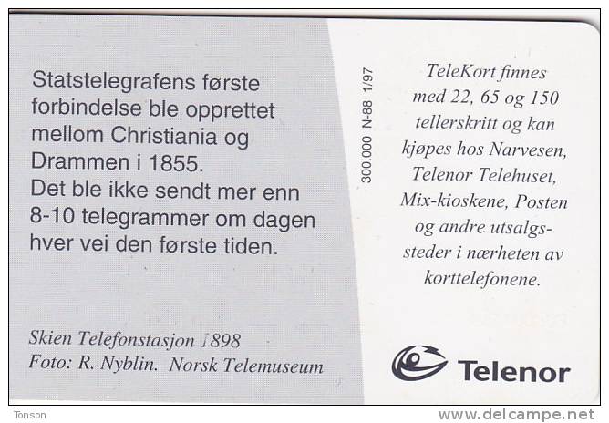 Norway, N088, Skien Sentral, CN : C71100533, 2 Scans. - Norvège
