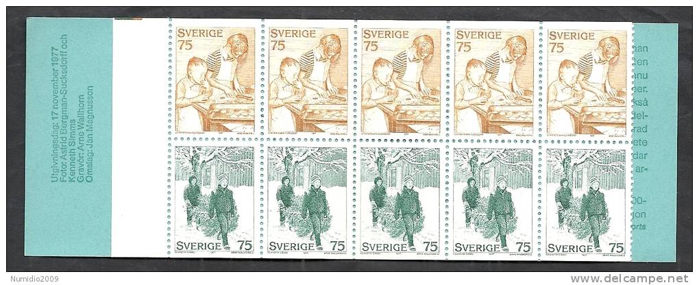 1977 SVEZIA LIBRETTO NATALE MNH ** - 2 - 1951-80